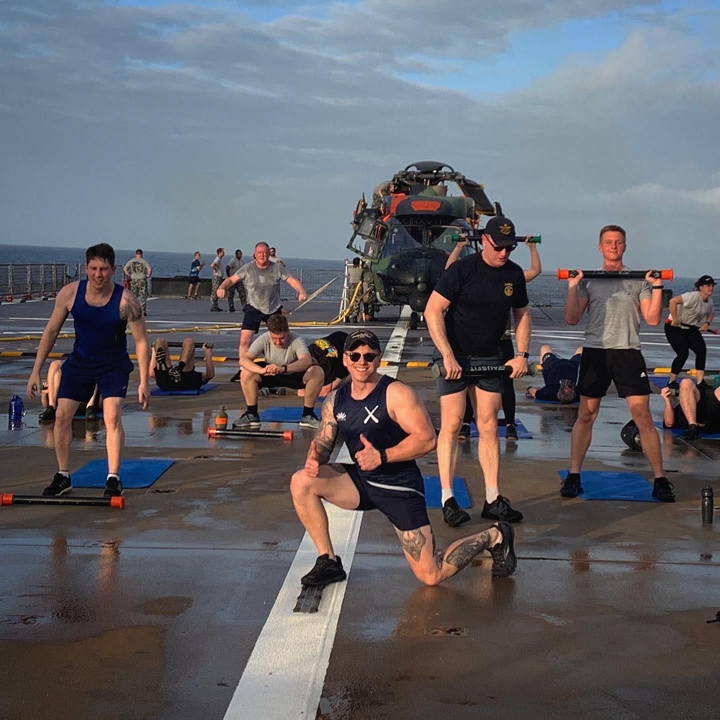 Always keeping fit on deployment